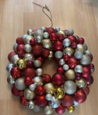 Handmade bauble wreath for sale  RUNCORN