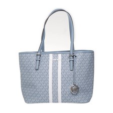 Używany, Michael Kors, torebka, jet set, damska, skóra, niebiesko-biała, 33, 12, 25 cm #syY na sprzedaż  PL
