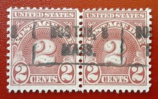 Usado, EUA 1930 2c Par de Postagem Usado BOSTON MASS. Roll-On Box Cancel 5545 comprar usado  Enviando para Brazil