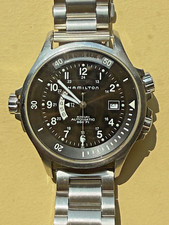 Usado, Hamilton Cáqui Marinha Dual Time H776151 Preto 21J Automático Fabricado na Suíça  comprar usado  Enviando para Brazil