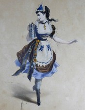Estampe couleurs cabaretiere d'occasion  Lyon III
