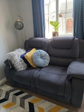Fabric recliner sofa for sale  PETERBOROUGH
