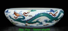 Bandeja de lavar louça 7,8" Ming Chenghua Doucai porcelana padrão dragão caneta comprar usado  Enviando para Brazil