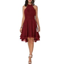 Womens halterneck chiffon for sale  USA