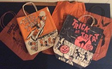 Original Vintage 1950s Halloween 5 Truques ou Guloseimas Saco de Doces de Papel Grande com Alça comprar usado  Enviando para Brazil