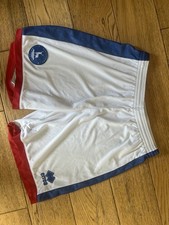 white nylon football shorts for sale  BILLINGHAM