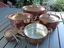 Lot cocottes cuivre d'occasion  Bully-les-Mines