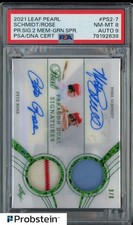 2021 Leaf Pearl Green Pete Rose Mike Schmidt Patch 8/8 PSA 8 PSA/DNA 9 AUTO comprar usado  Enviando para Brazil