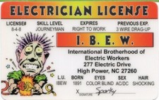 Novelty electrician license for sale  Marysville