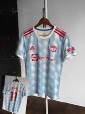 Camiseta de futebol Adidas Manchester United azul branca TeamViewer Greenwood 11 SS comprar usado  Enviando para Brazil