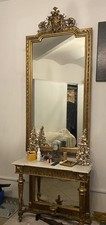lustro antyk ,zlota rama, złota rama, lutro, antyk, ozdobne lustro, marmur,. na sprzedaż  PL
