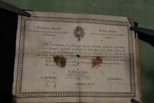Vieux papier document d'occasion  France