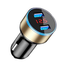 Tomada de isqueiro de carro 12-24V carregador USB duplo adaptador de energia voltímetro LED comprar usado  Enviando para Brazil