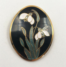 Vintage snowdrop enamel for sale  HOVE