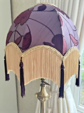 Victorian lampshade purple for sale  LONDON