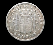 Espagne pesetas 1870 d'occasion  Fagnières