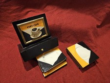Conjunto de montanha-russa de café expresso vintage de madeira com gaveta esculpida e pintada à mão comprar usado  Enviando para Brazil