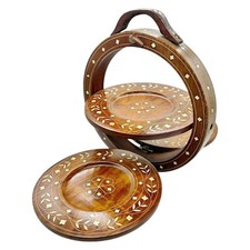 VINTAGE FINAL DO SÉCULO XX suporte de bolo dobrável embutido de madeira **topo de mesa** comprar usado  Enviando para Brazil