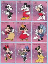 CONJUNTO DE SELOS DA DISNEY MINNIE MOUSE 1997 THRU THE YEARS GÂMBIA 9 SELOS POSTAGEM NÃO UTILIZADA comprar usado  Enviando para Brazil