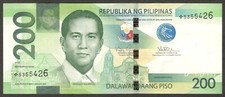 Filipinas 200 pesos piso Aquino & Tetangco estrela substituição P-209a 2015 UNC comprar usado  Enviando para Brazil