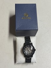 Relógio automático masculino Alps Sewor esqueleto tom prata redondo aço inoxidável preto comprar usado  Enviando para Brazil
