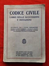 Regno D'Italia Código Civil ''Livro Bonecas Sucessioni e Doação'' 1939, usado comprar usado  Enviando para Brazil