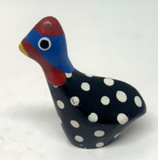 Usado, Antigo 1 7/16" Angola Artesanal Cerâmica Pintado à Mão Figura Pequena Galinha da Guiné 0,311 oz comprar usado  Enviando para Brazil