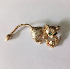 Vintage goldtone rhinestone for sale  SPALDING