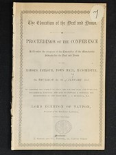 1885 MANCHESTER Proceedings of the conference Deaf and Dumb Pamphlet Rare, usado comprar usado  Enviando para Brazil