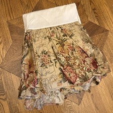 Saia Ralph Lauren Guinevere Floral Cama de Casal Completa Poeira Babado Gota 15" EUA, usado comprar usado  Enviando para Brazil