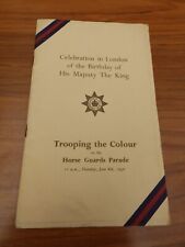 Trooping colour programme for sale  KEIGHLEY