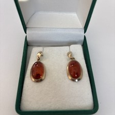 9ct gold amber for sale  CAMBRIDGE