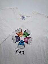 Camiseta Vintage Anos 90 Apple Yum iMac Think Different Tech XXL Manga Curta Branca comprar usado  Enviando para Brazil