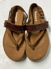 Usado, Sandálias tanga femininas Timberland Malibu Waves couro nobuck bronzeado crocodilo 8,5 / 39,5 comprar usado  Enviando para Brazil