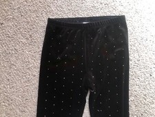 Black velvet leggings for sale  MARTOCK