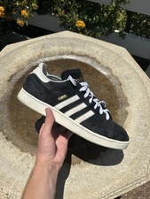Sapatos casuais vintage Adidas Campus anos 80 camurça preto e dourado cano baixo skate anos 90 comprar usado  Enviando para Brazil