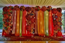 Lote com 5 peças de guarda-sol feminino decoração festa casamento indiano Mehndi guarda-sol comprar usado  Enviando para Brazil