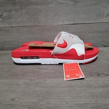 Chinelos Nike Air Max 1 Slides Branco Vermelho Universitário Masculino Tamanho 8 DH0295 103 Slide, usado comprar usado  Enviando para Brazil