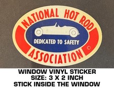 NHRA NATIONAL HOT ROD ASSOCIATION ADESIVO DECALQUE DE JANELA APARÊNCIA VINTAGE - DRAG RACING comprar usado  Enviando para Brazil