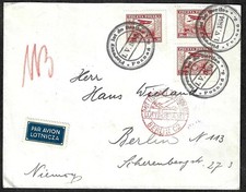 Pierwszy lot Poznań- Berlin 1.V.1934 Sprawdzony PETRIUK na sprzedaż  Wysyłka do Poland