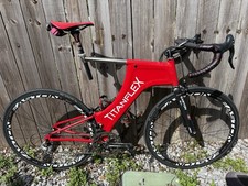 Bicicleta de estrada Titanflex alumínio titânio grande Easton 700c 11 velocidades Campagnolo vermelha comprar usado  Enviando para Brazil