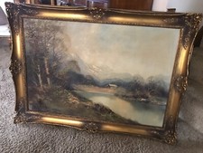 Antique landscape oil for sale  Dover