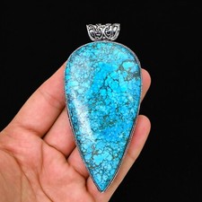 Colgante de joyería hecha a mano de plata esterlina 925 con piedras preciosas turquesa regalo para ella segunda mano  Embacar hacia Mexico