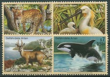 UNO Wien 2000 Gefährdete Tiere Leopard Ente Hirsch Wal 303/06 postfrisch, usado comprar usado  Enviando para Brazil