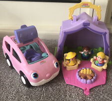 Usado, FIsher Price Little People carro musical, mini van rosa, barraca de acampamento com extras comprar usado  Enviando para Brazil