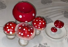 Set ceramic mushrooms for sale  WORKSOP