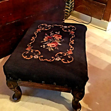 vintage needlepoint footstool for sale  Boise