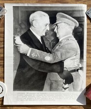 Foto de imprensa vintage 1949 Francisco Franco & Antonio de Oliveira Salazar Portugal comprar usado  Enviando para Brazil
