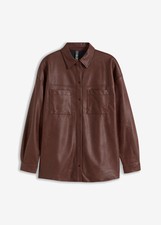 Bluse lederimitat terrabraun gebraucht kaufen  Deutschland