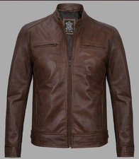 leather biker jacket for sale  STOWMARKET